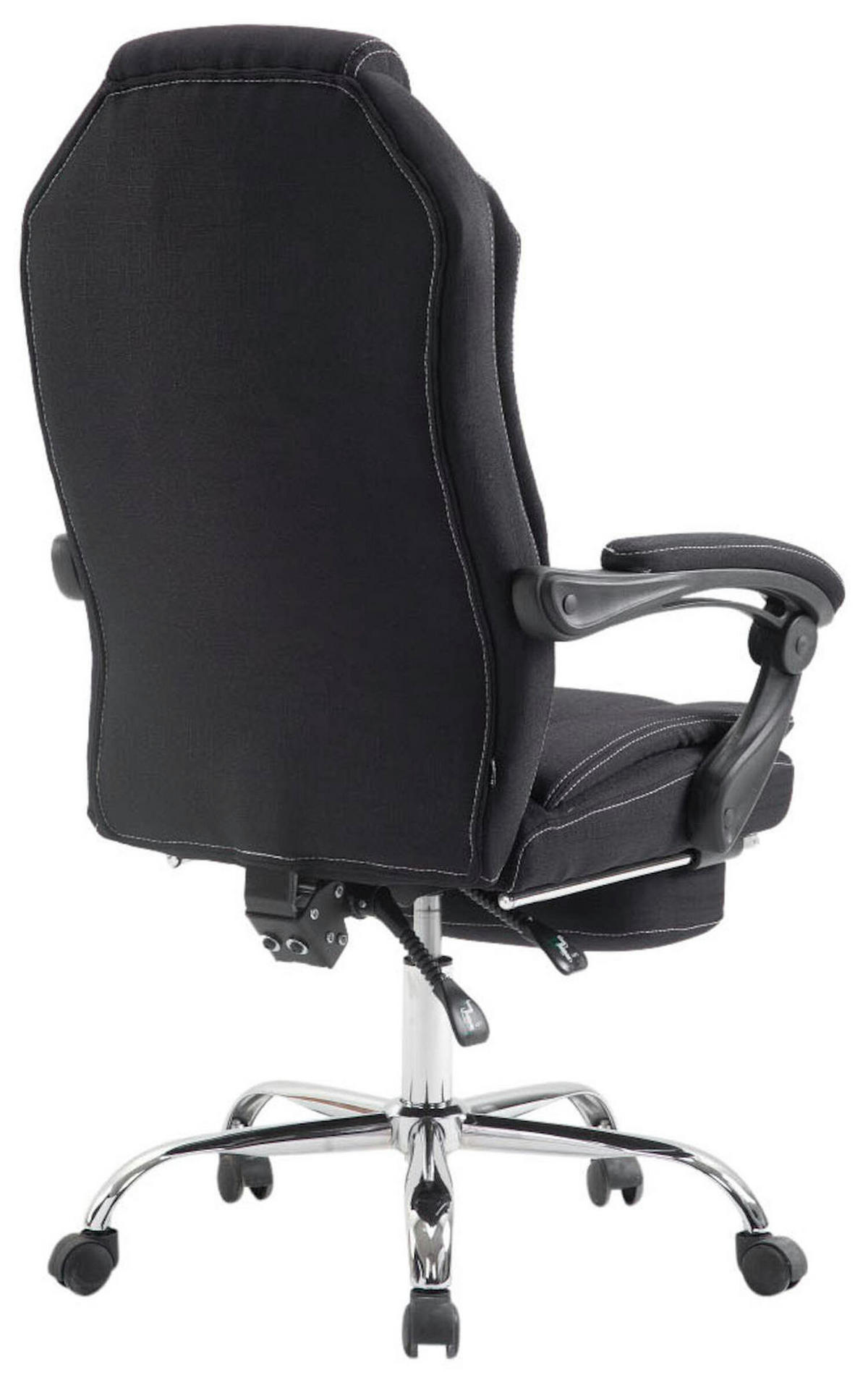 BÜROSTUHL Castan, Stoff Schwarz - Schwarz, Textil/Metall (67/124/64cm) - TPFLiving