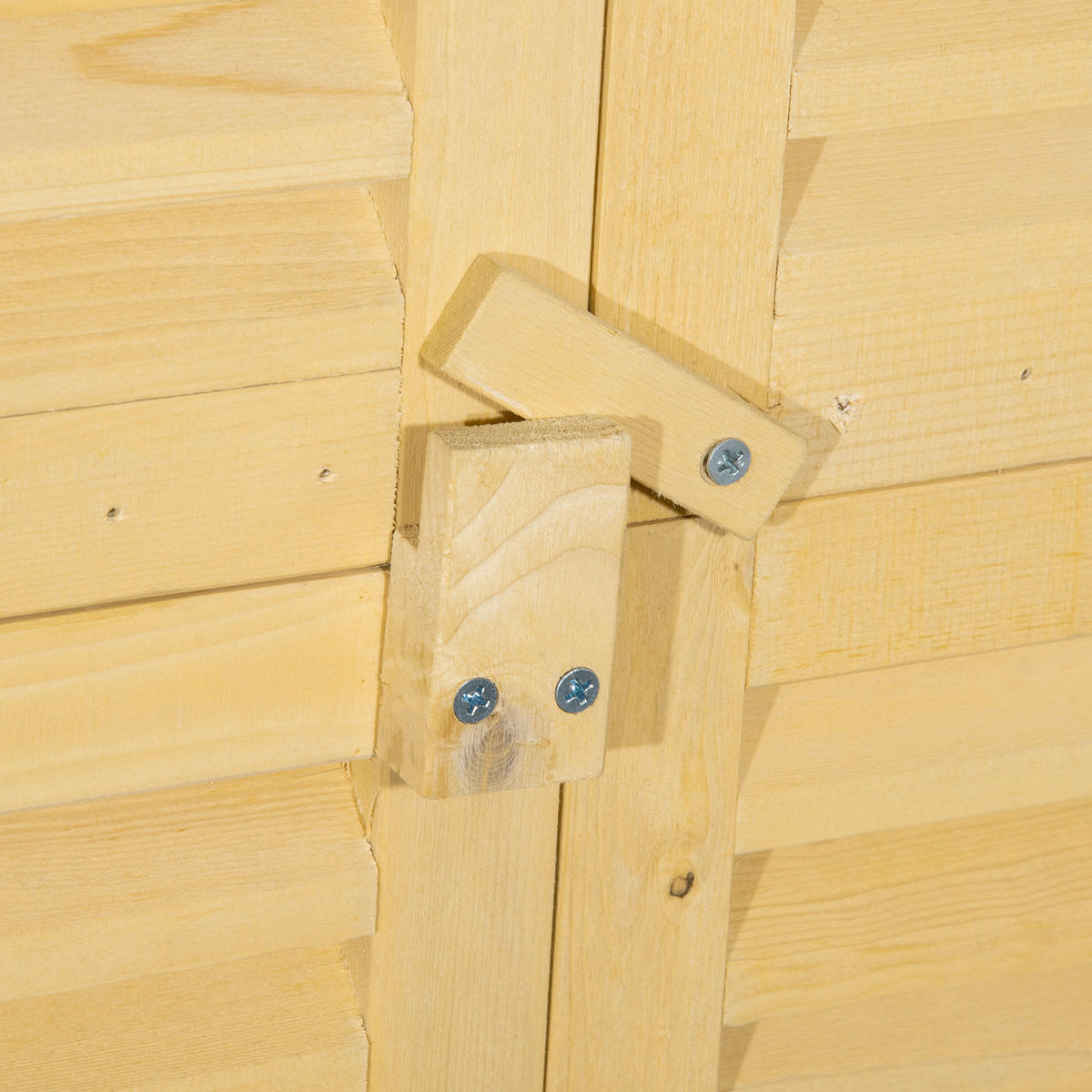 GARTENSCHRANK Geräteschrank, Holz Geräteschuppen, mit Asphaltdach, 4 Fächer, Natur - Fichtefarben, Holz (465/160/87cm) - Outsunny