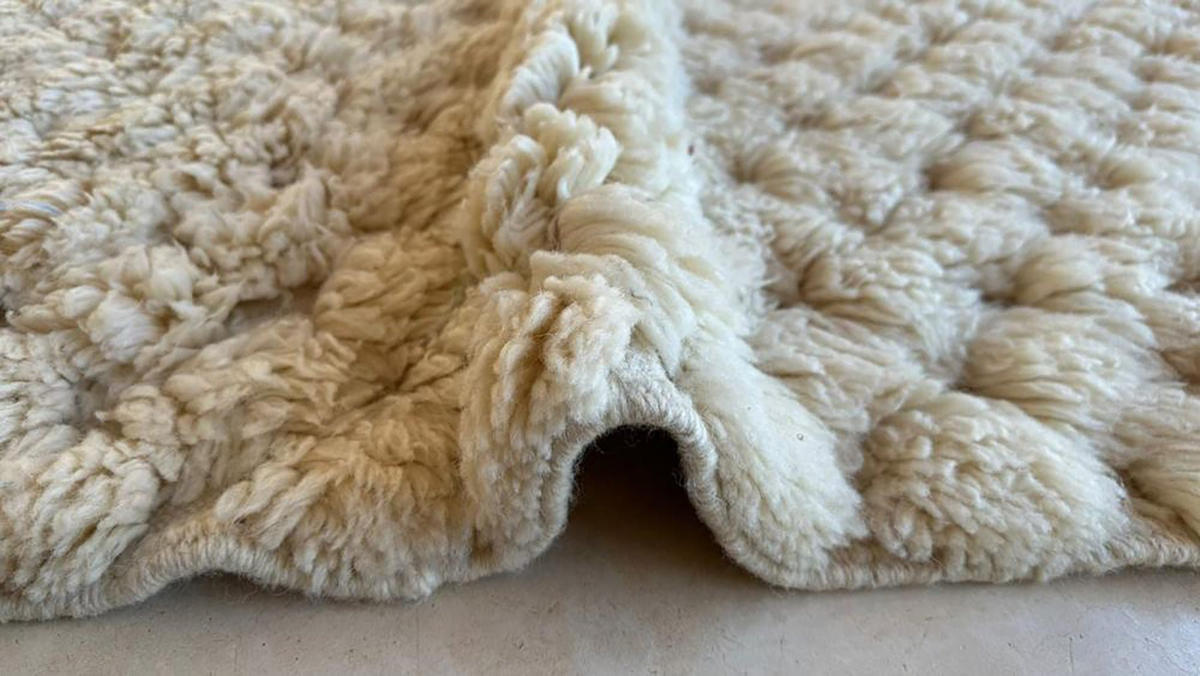 BERBERTEPPICH aus Marokko aus reiner Wolle 200x 300 cm - Beige, Naturmaterialien (200/300cm) - AFK Living