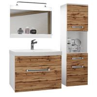 BADMÖBEL Badezimmer Wotan Eiche Matt - Eiche Wotan, Holz (100/113/40cm) - B BELINI GROUP