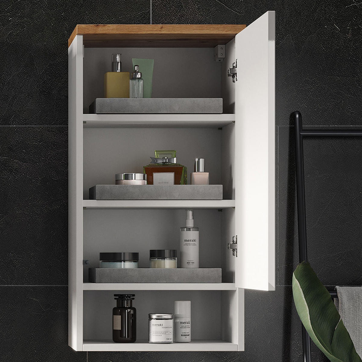 Weiß/Eiche Artisan, Holzwerkstoff (40/77.5/27cm) - Vicco