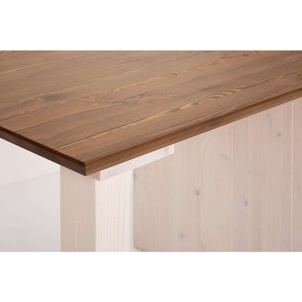 SCHREIBTISCH 120 cm - Dunkelbraun/Weiß, Holz (120/60/75cm) - MSL wooden furniture