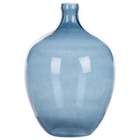 DEKOVASE Glas blau Roti - Blau, Glas (39cm) - Beliani