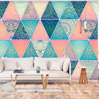 SELBSTKLEBENDE FOTOTAPETE 245/175 cm - Blau/Pink, Kunststoff/Textil (245/1cm) - KUNSTLOFT