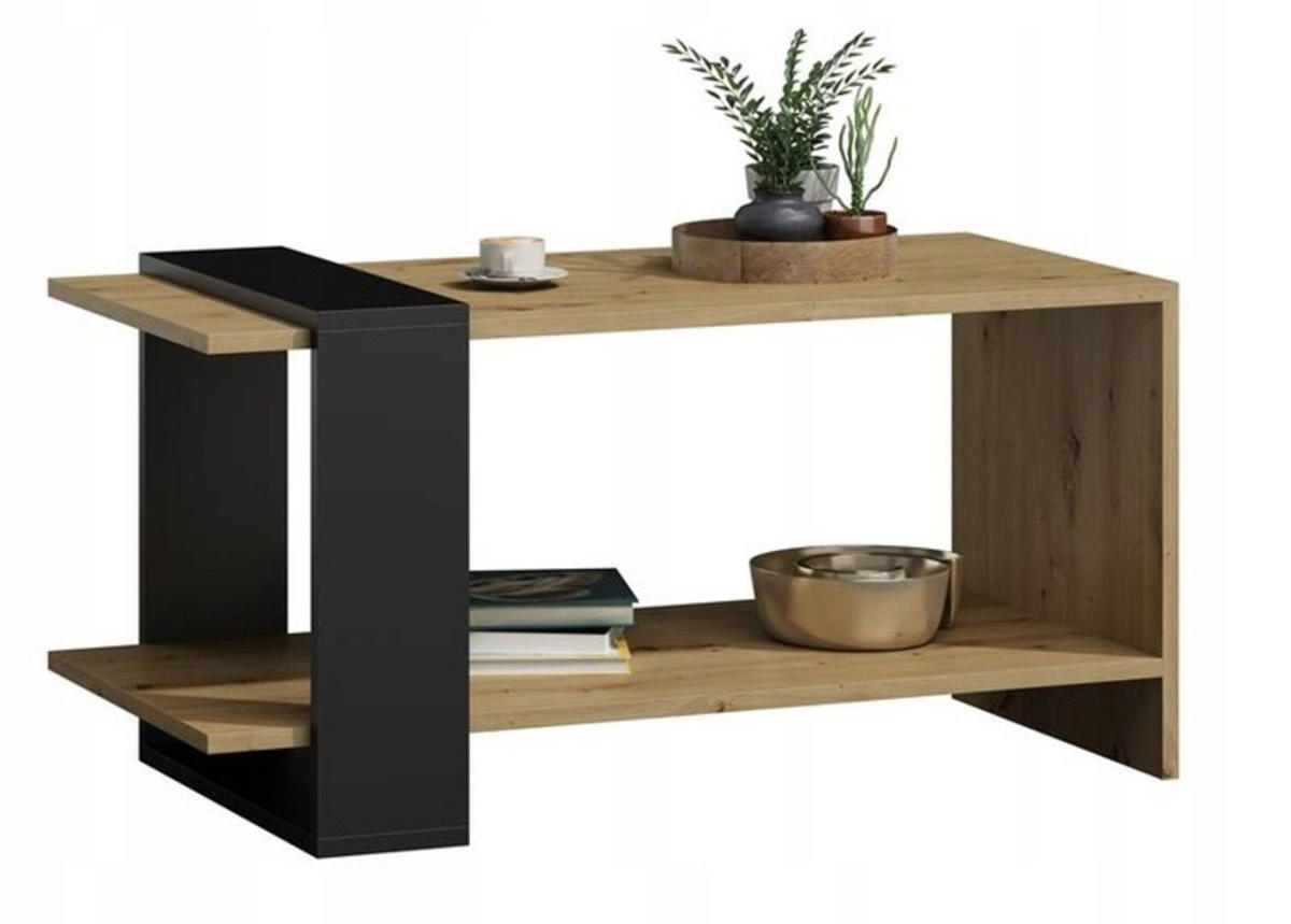 COUCHTISCH WIKA Artisan Eiche-Schwarz 100/53,6/51,8 cm - Multicolor, Holzwerkstoff (53.6/100/51.8cm) - Matkam Möbel