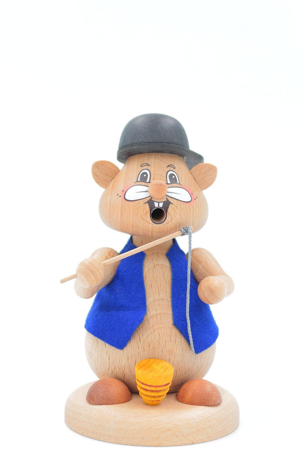 RAUCHFIGUR Hamster Kind spielend 13 cm - Multicolor, Holz (8/13/0.1cm)