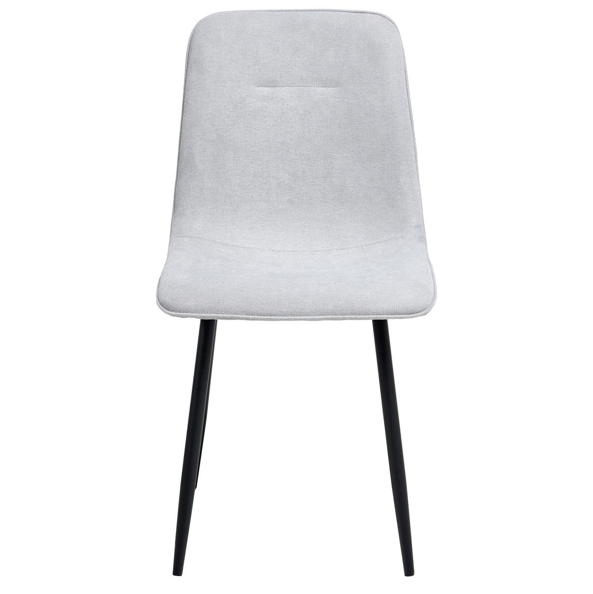 ESSZIMMERSTUHL 4er-Set Hellgrau Tuscola - Hellgrau/Schwarz, Textil (46/88/58cm) - Beliani