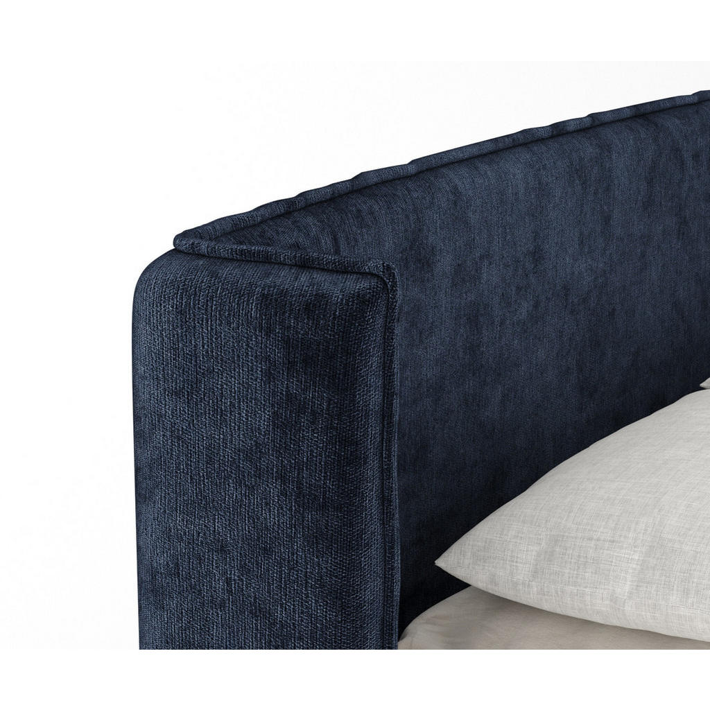Thumbnail - Maison de Reve Boxspringbett, Dunkelblau, Textil, Buche, Kiefer, H2 + H3, Höhe ca. 36 cm, 160x200 cm, Oeko-Tex® Standard...
