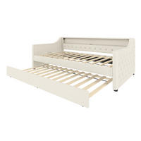 AUSZIEHBETT 90/200 cm DE-04872, mit LED in Beige - Beige, Holzwerkstoff (90/200cm) - ComfortXL