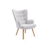 SESSEL - Stoff - Hellgrau - VATELY - Hellgrau, Textil (78/95.5/69cm) - Vente-Unique