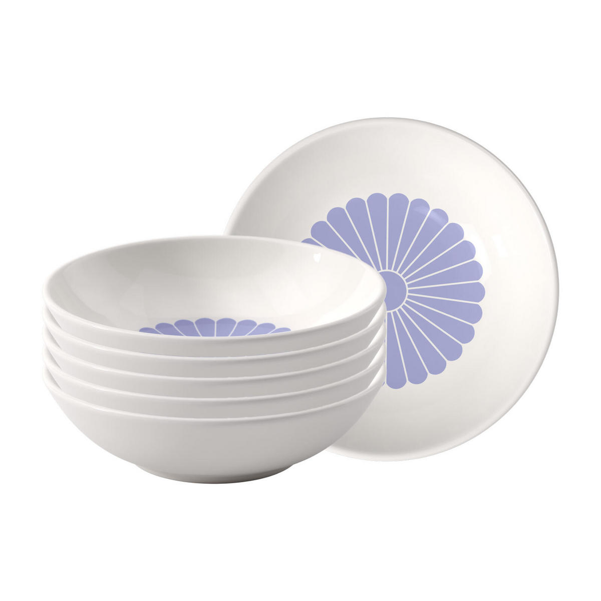 DESSERTSCHALEN Fleur Couleur Bleu ø 13,2 cm 6er Set - Blau, Keramik (13.2cm) - Villeroy & Boch