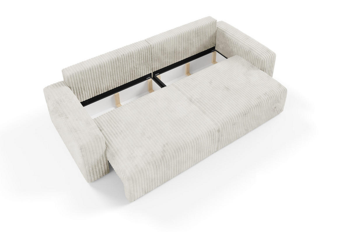 SCHLAFSOFA 4-Sitzer Cord Beige - Beige, Textil (244/70/102cm) - Furnisell