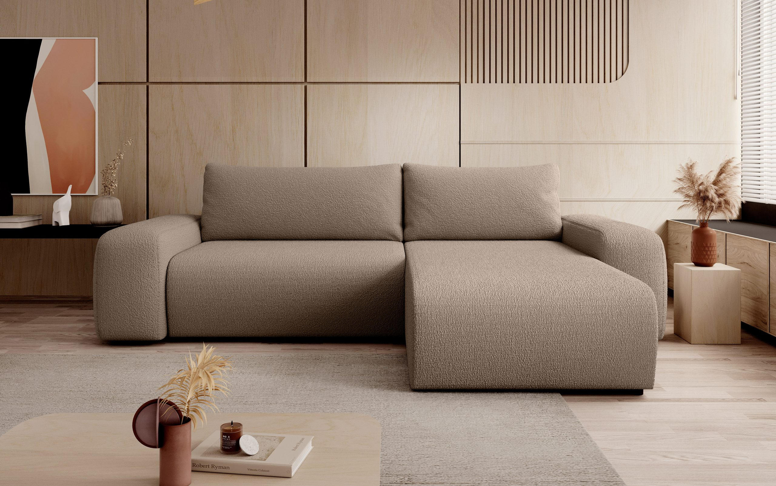 ECKSOFA Bornim Universelle Brown (Anthology 4) - Braun, Textil (294/185cm) - Fedve