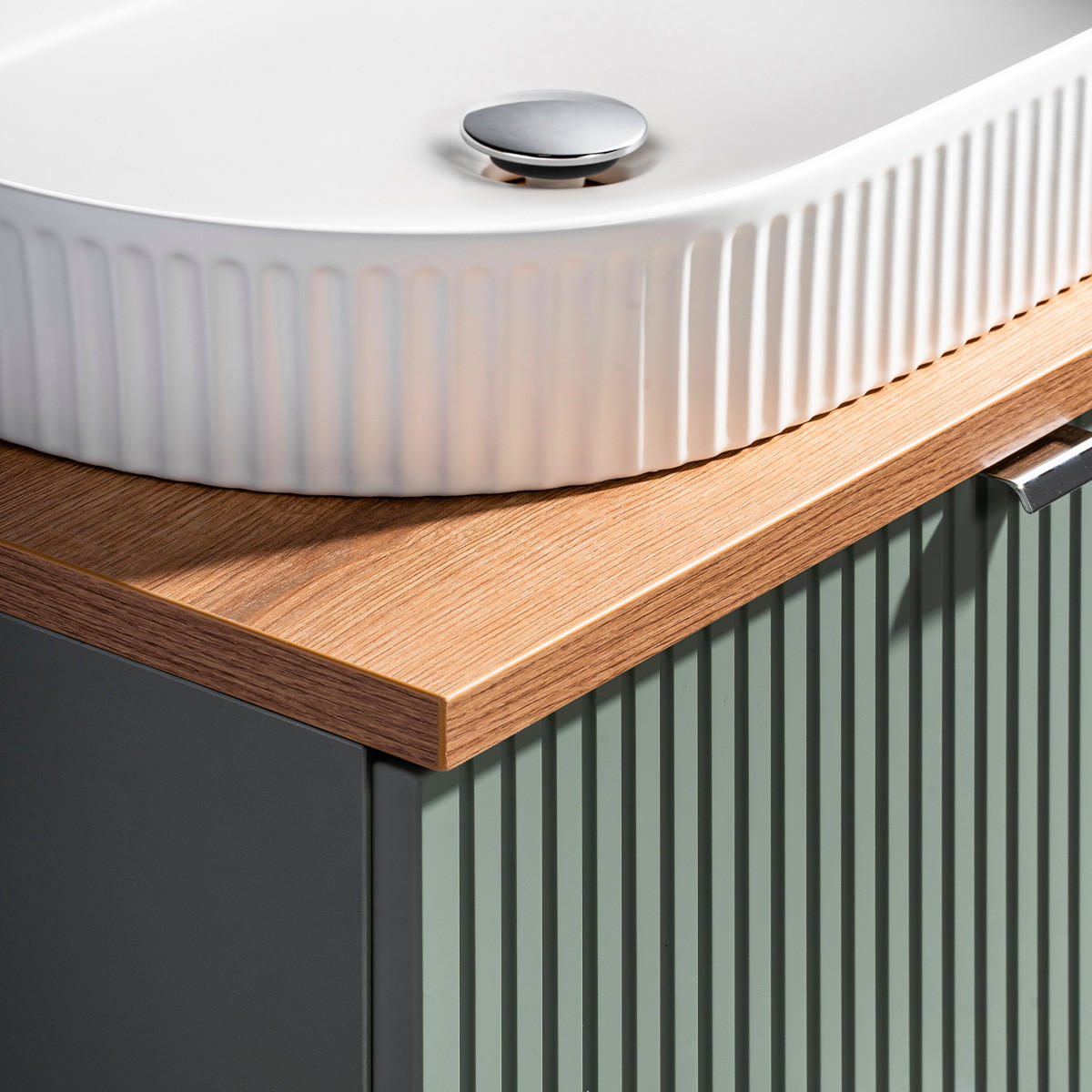 DOPPELWASCHTISCH 160.4cm Jade Grün - Grün, Holzwerkstoff (160.4/59.5/40cm) - Petits-meubles