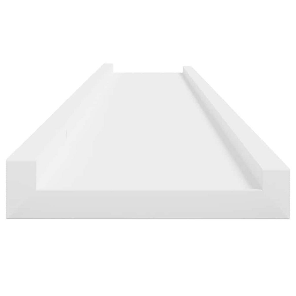 WANDREGALSET 4-teilig 100/9/3 cm aus MDF Weiß Max. Belastbarkeit 5 KG - Weiß, Holzwerkstoff (9/3/9cm) - vidaXL