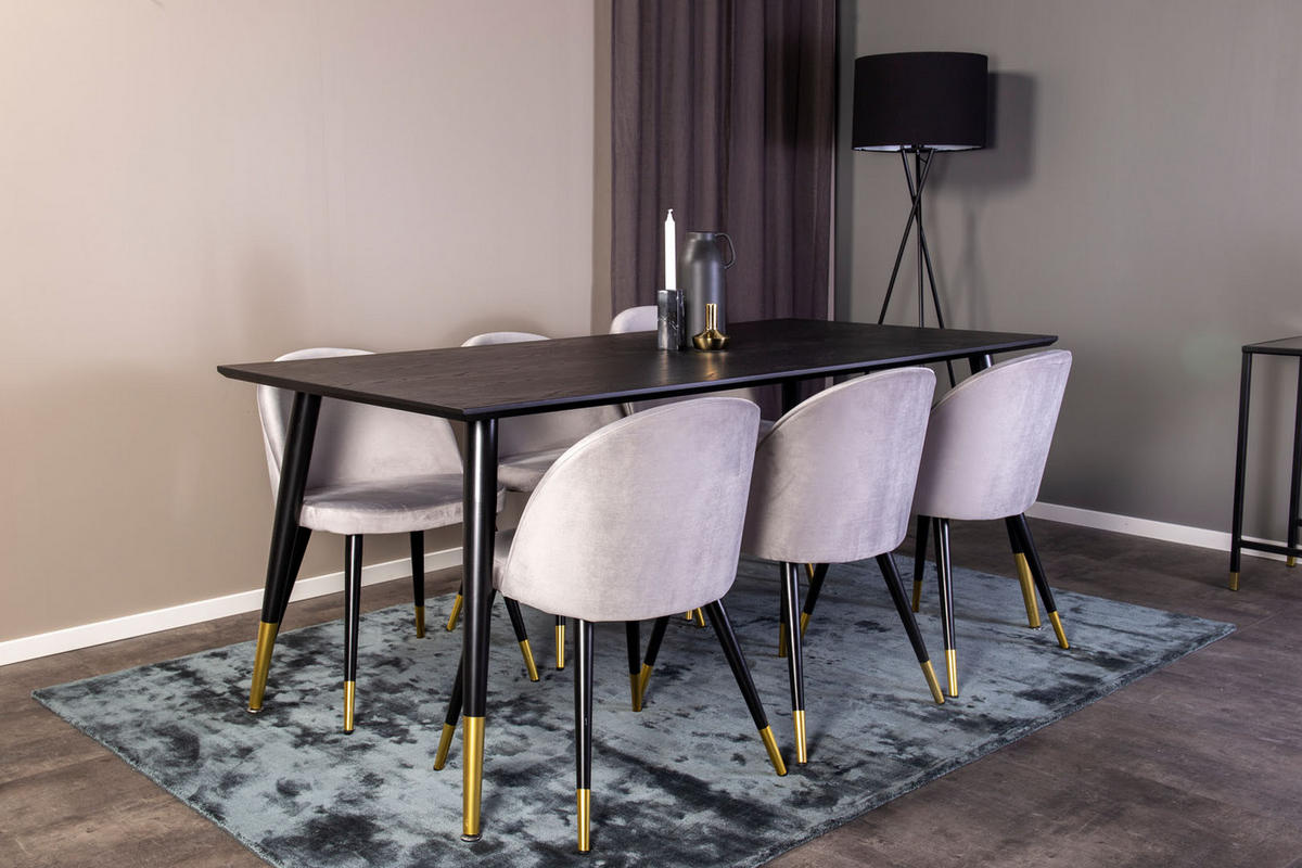 TISCHGRUPPE Grau - Grau, Holzwerkstoff (90/75/180cm) - ebuy24