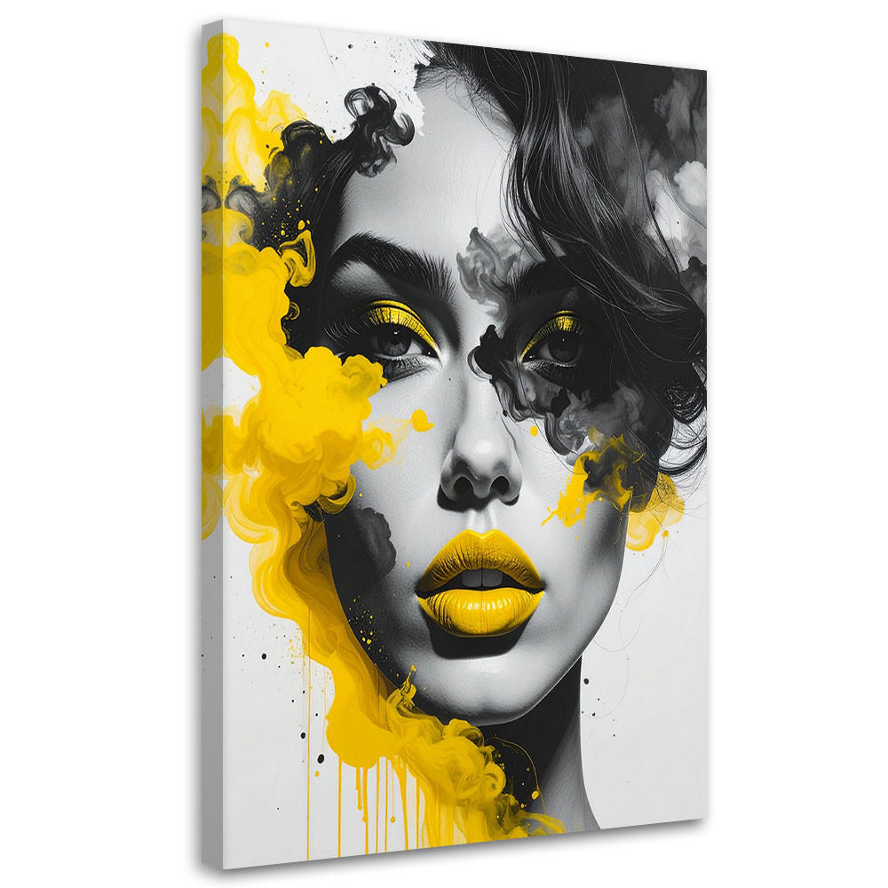 Feeby Leinwandbild Gelb 40x60 cm