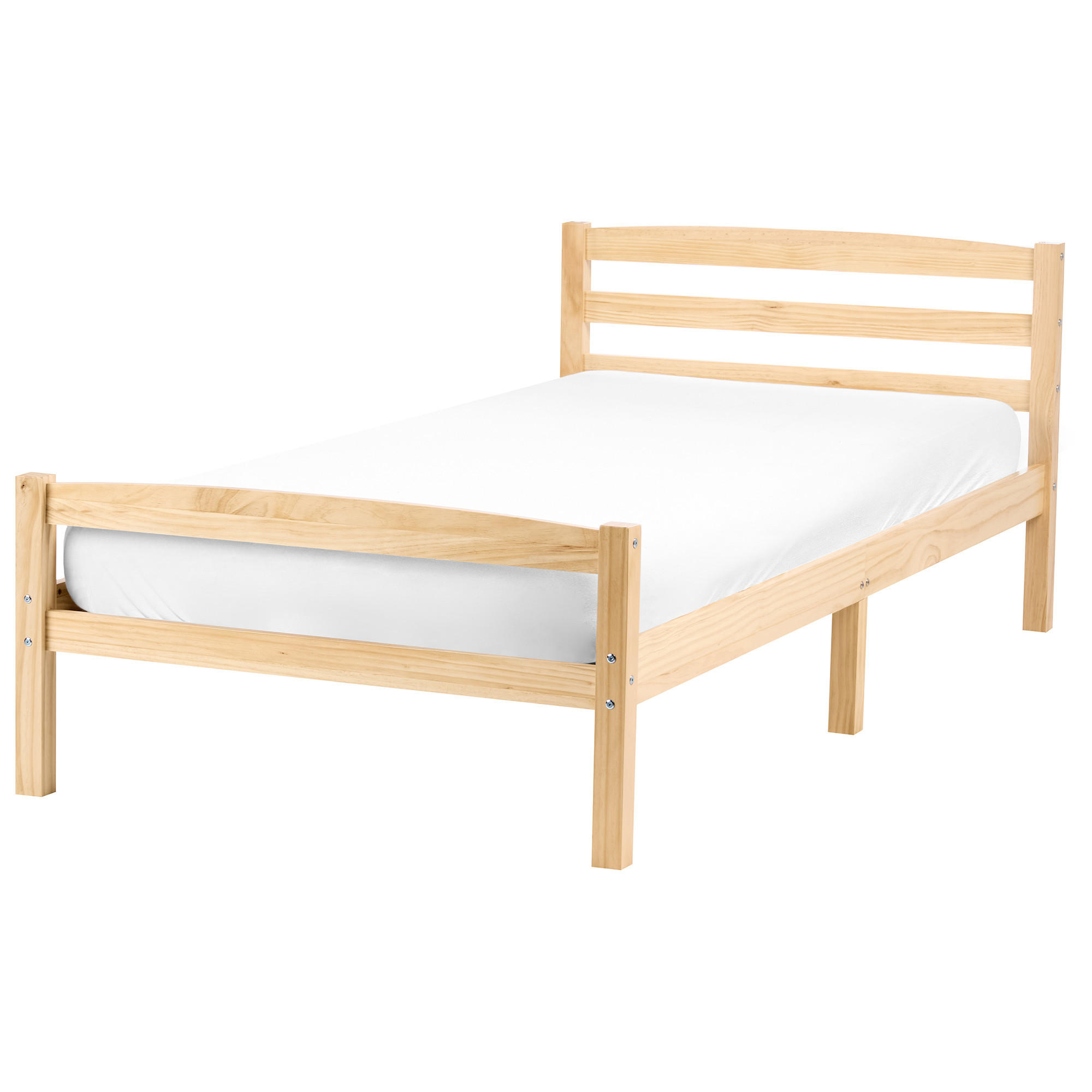 PAT cu somieră 90/200 lemn de pin maro deschis Echallon - maro/maro deschis, lemn (90/200cm) - Beliani
