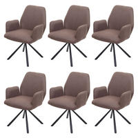 ESSZIMMERSTUHL Braun 6er-Set - Braun, Textil (60/86/66cm) - MCW