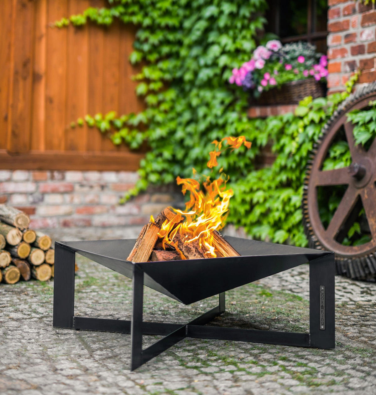 FEUERSCHALE „CUBA“ 70x70 cm für Garten und Terrasse - Rostfarben, Metall (70/70cm) - Cook King