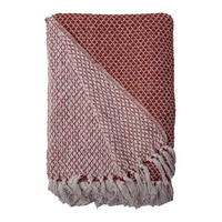 DECKE Netz 130x180 cm, 100% Baumwolle, Rost - Rotbraun, Textil (130/180cm) - Au Maison