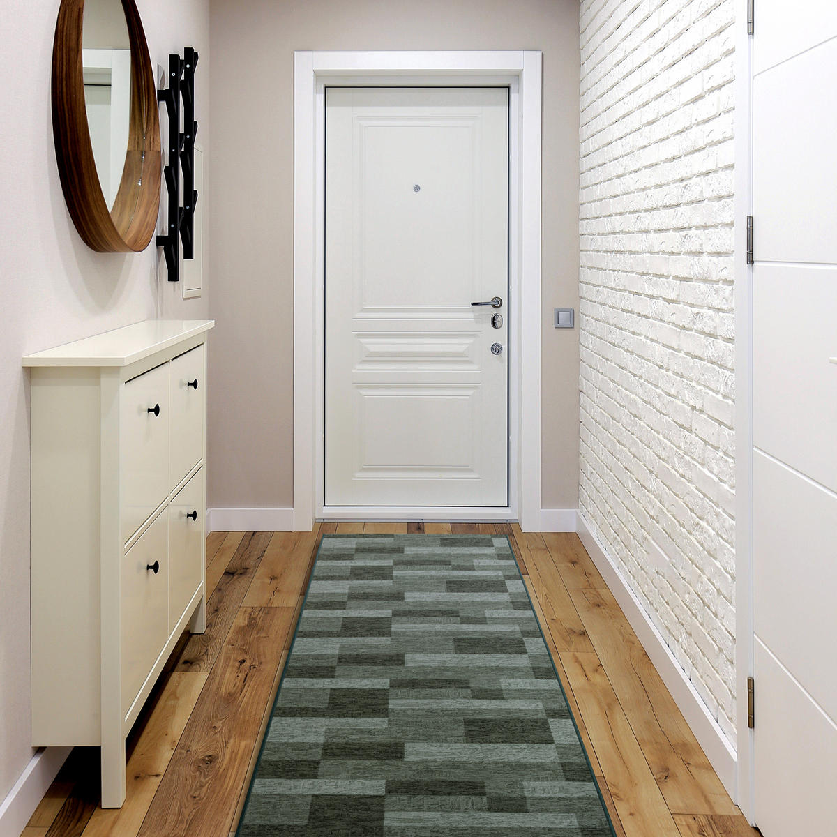 LÄUFER Antirutsch ICONA 100/250 cm - Pastellgrün, Textil (100/250cm) - rugsX