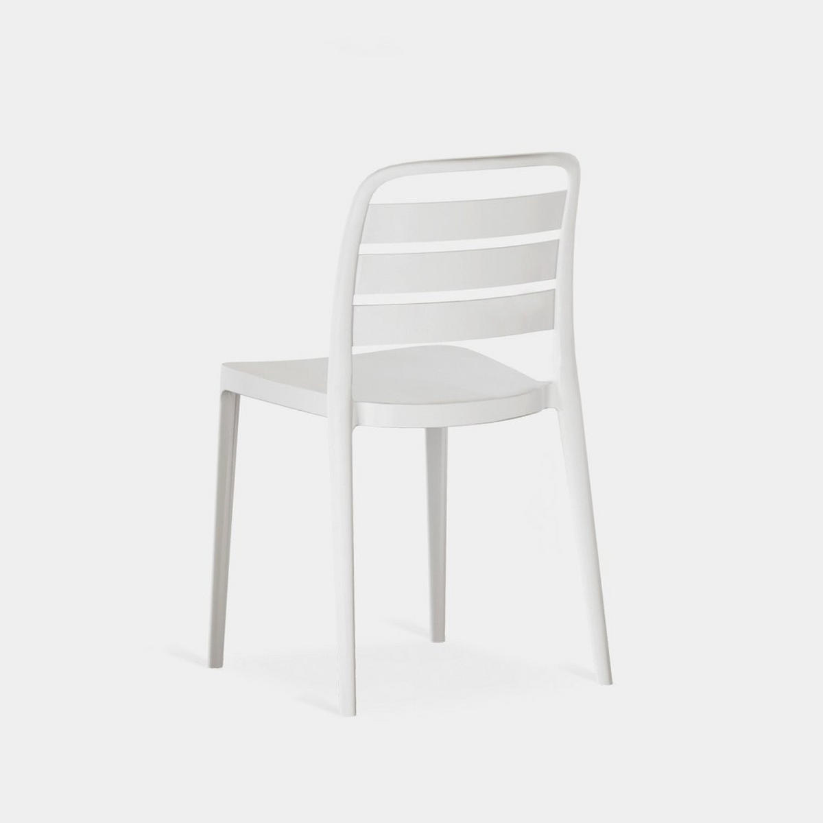 STUHL FÜR DRAUSSEN Zira Weiß 42 cm x 80 cm - Weiß, Kunststoff (42/80/52cm) - Klast Home