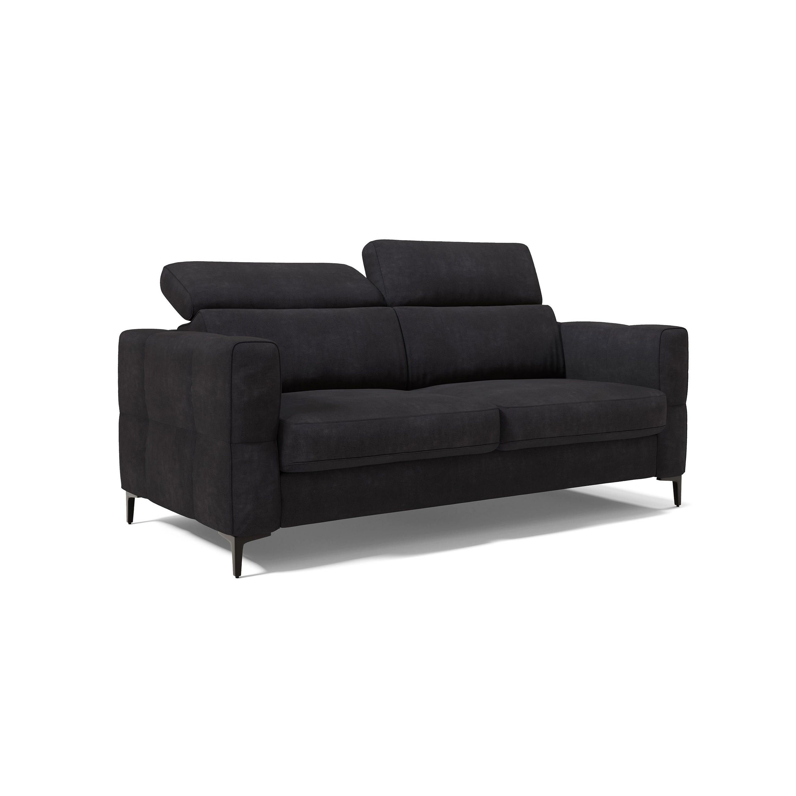 SCHLAFSOFA Gardenia - Schwarz, Metall (218/88/94cm) - Divani.store