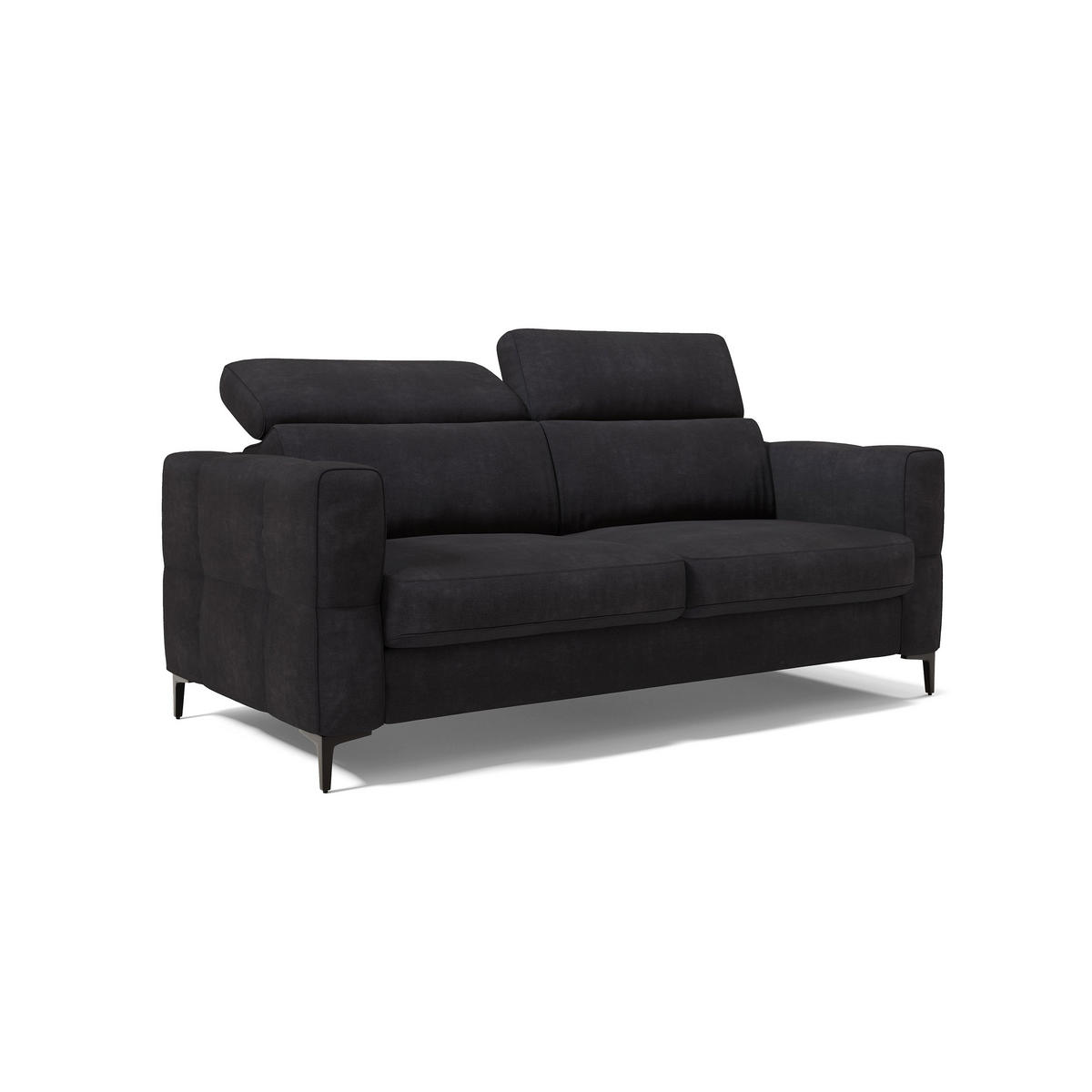 SCHLAFSOFA Gardenia - Schwarz, Metall (218/88/94cm) - Divani.store