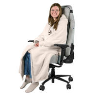 STUHLKUSCHELDECKE Velour/Sherpa Weiß - Weiß, Textil (135/155cm) - Arozzi
