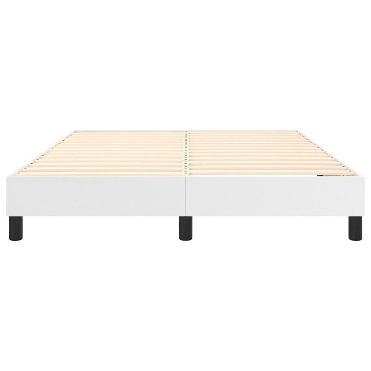 BETTGESTELL Weiss 140/200 Cm Kunstleder - Weiß, Holzwerkstoff (140/200cm) - vidaXL