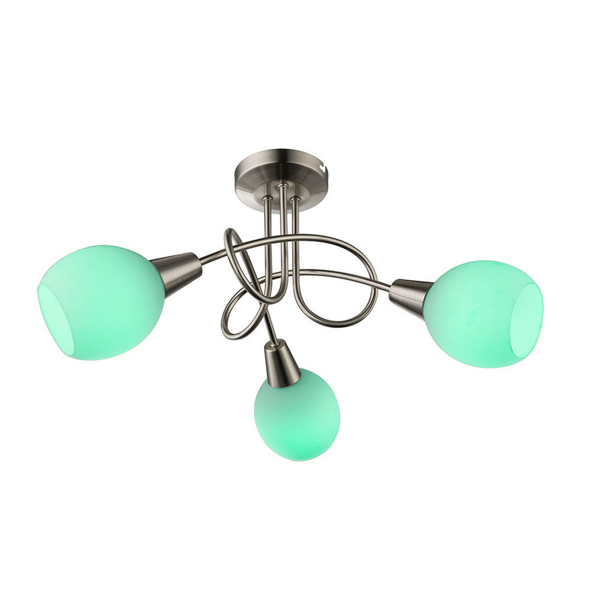 LED DECKENLEUCHTE Weiß mit Fernbedienung - Weiß, Glas (40.5/40.5/25.5cm) - Globo Lighting