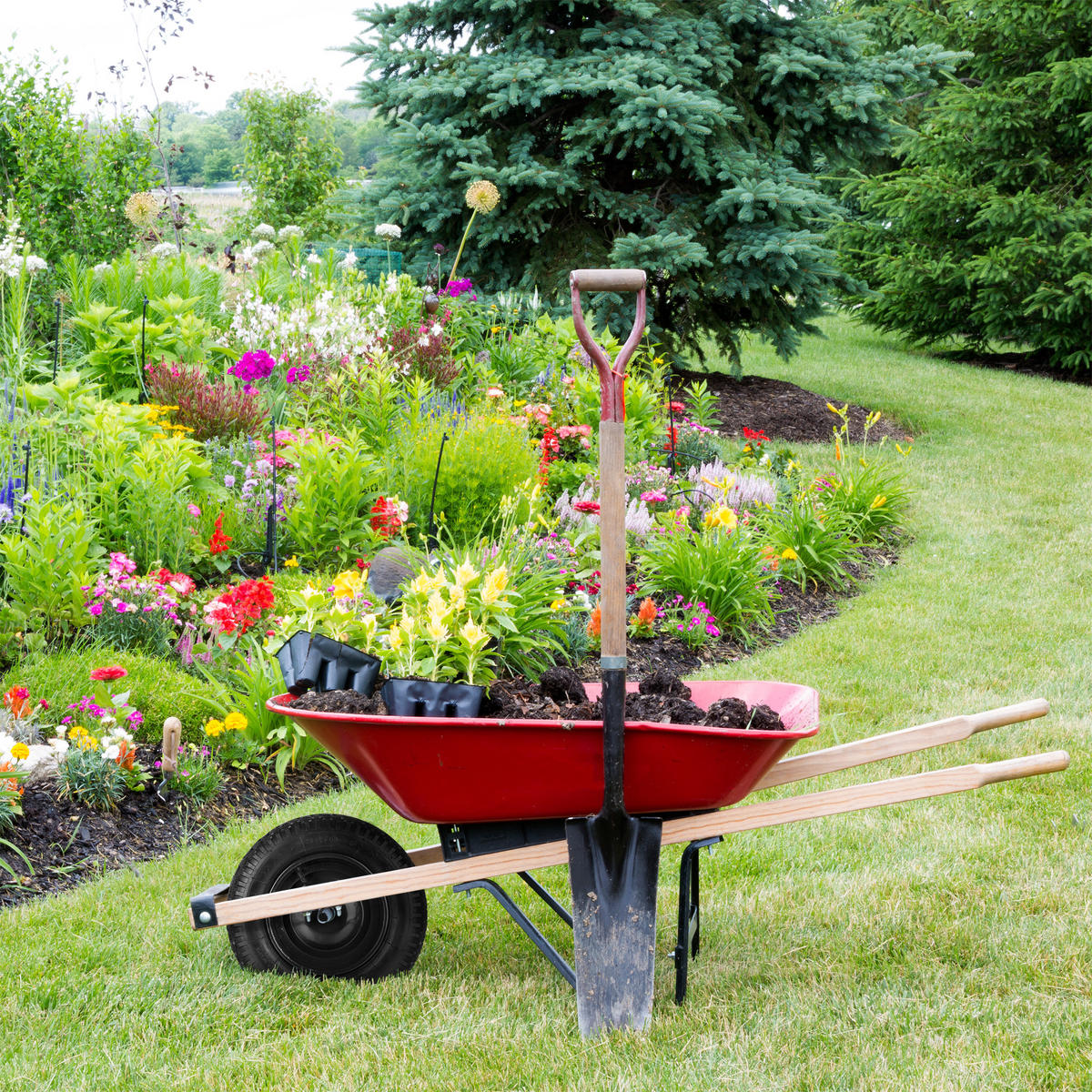 SCHUBKARRENRAD - Schwarz, Kunststoff/Metall (36/36/24cm) - Relaxdays