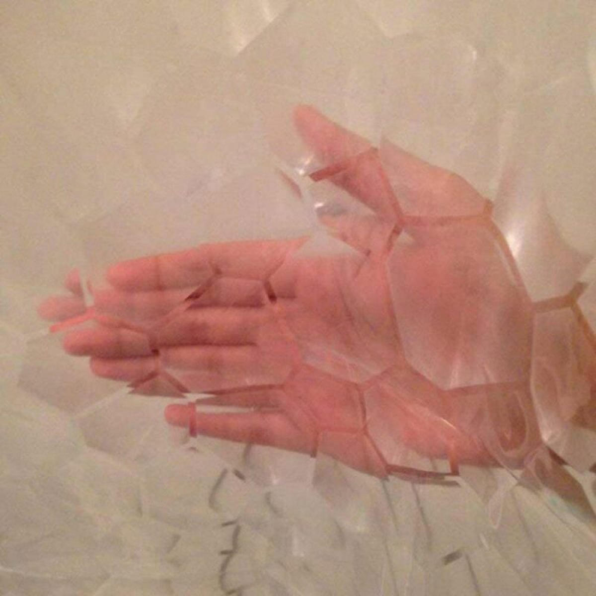 DUSCHVORHANG EVA trocken schimmelresistent Wasserwürfel 3D für Dusche - Weiß, Kunststoff (1/1cm) - MCBOSON