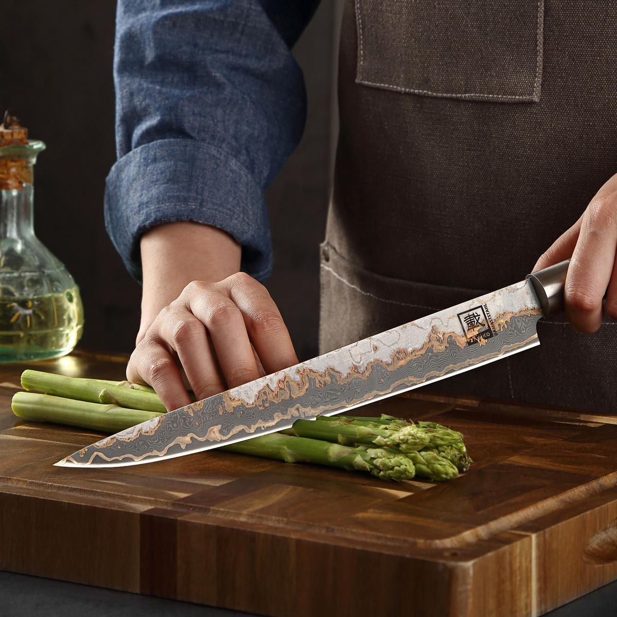 SASHIMI MESSER 25 cm - Ahornfarben, Holz/Metall (39cm) - Zayiko