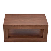 COUCHTISCH aus MDF in Walnuss 93x53x46 cm mit offenem Ablageregal - Walnussfarben, Holzwerkstoff (93/53/46cm) - Modfu