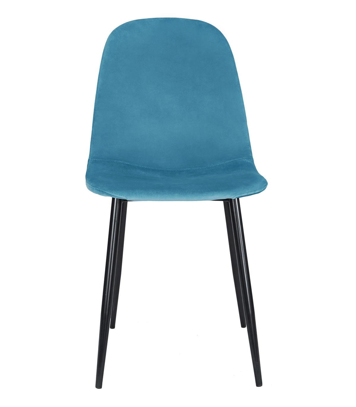 ESSZIMMERSTUHL Caya (4er-Set) - Blau/Schwarz, Textil/Metall (45/88/51cm) - Home Collective