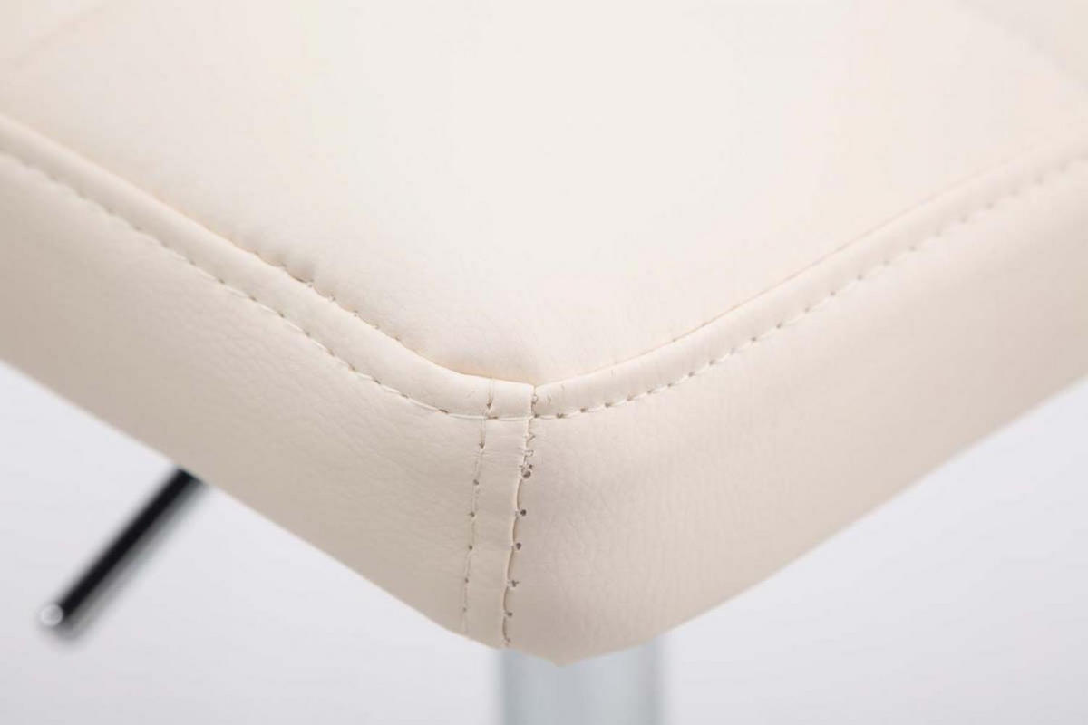 DREHSTUHL 2er Set Lederlook creme - Chromfarben/Creme, Textil/Metall (44/74/49cm) - CLP