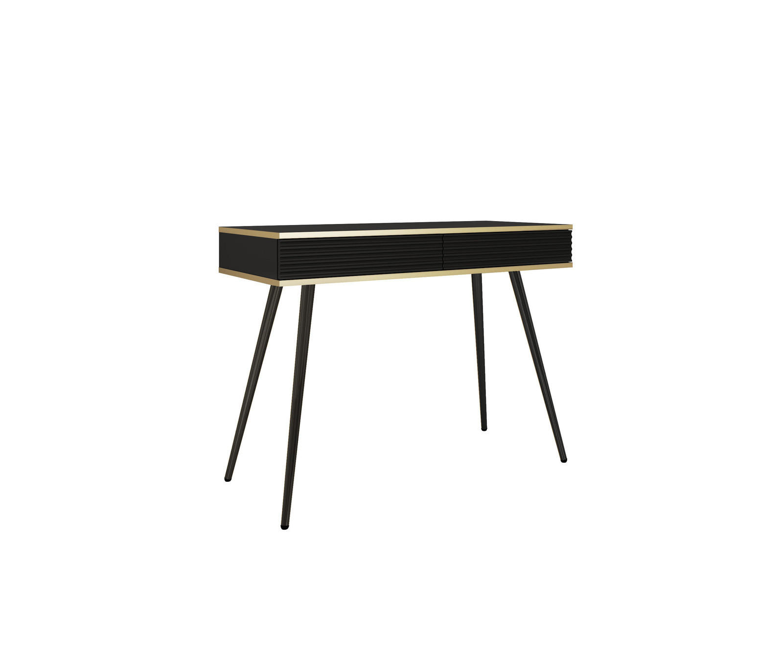 Ravio Konsolentisch Schwarz, Schwarz 102x80x50 cm