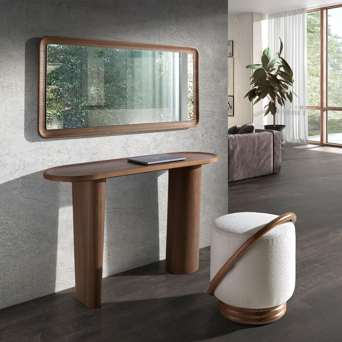 KONSOLENTISCH Walnuss 120/40/76 cm - Walnussfarben, Holz (120/76/40cm) - ANGEL CERDA