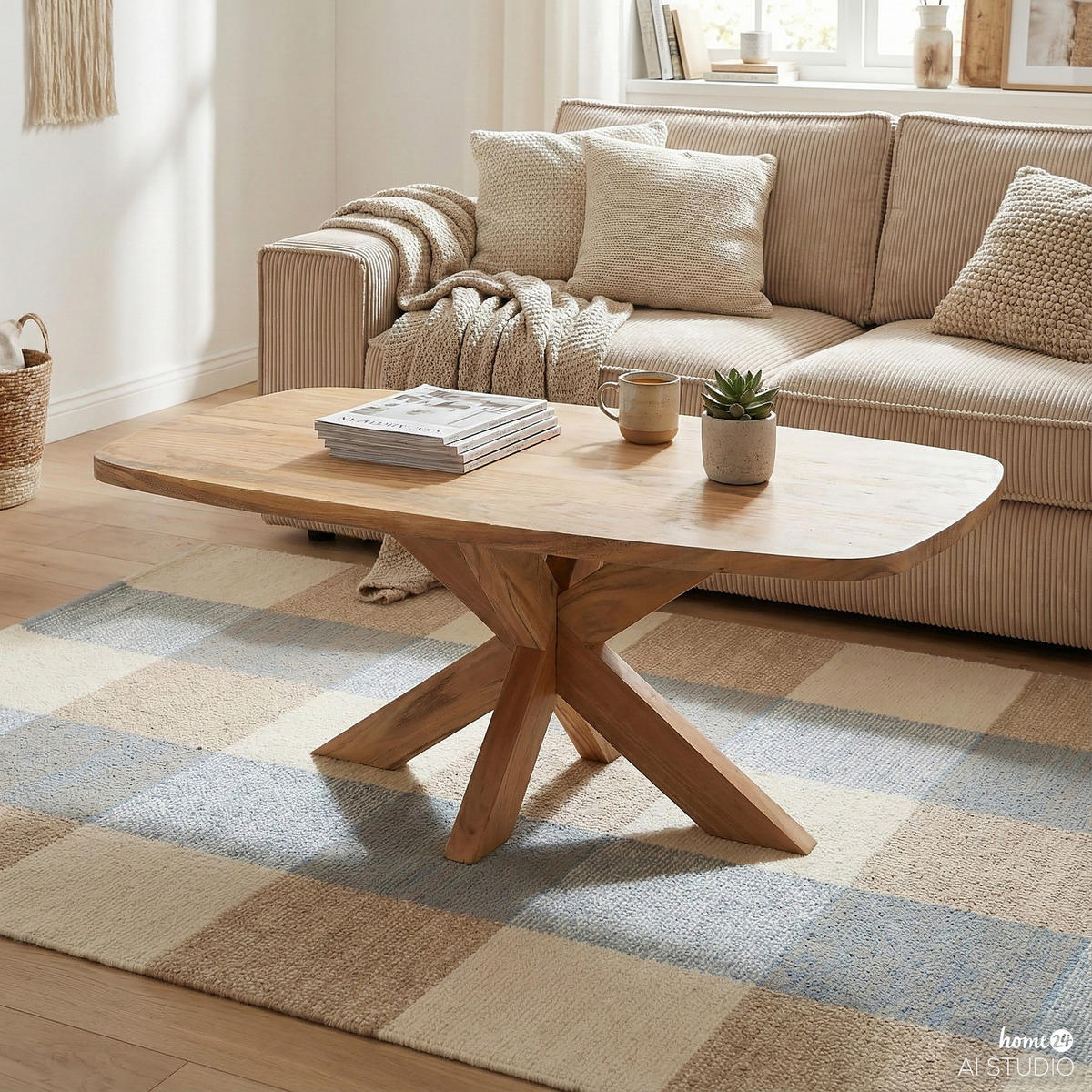 COUCHTISCH - Akazie massiv - 110 cm - Akaziefarben, Akazienholz/Holz (70/110/45cm) - home24