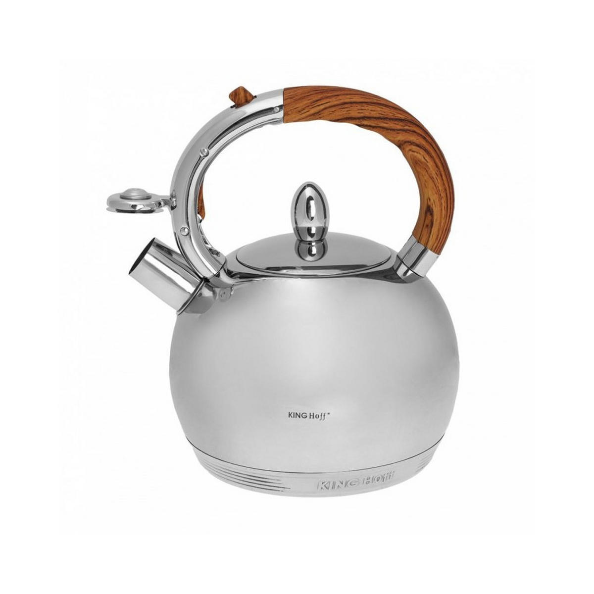 WASSERKESSEL Silber 25/22/23 cm 12482 - Silberfarben, Metall (25cm) - Kinghoff 