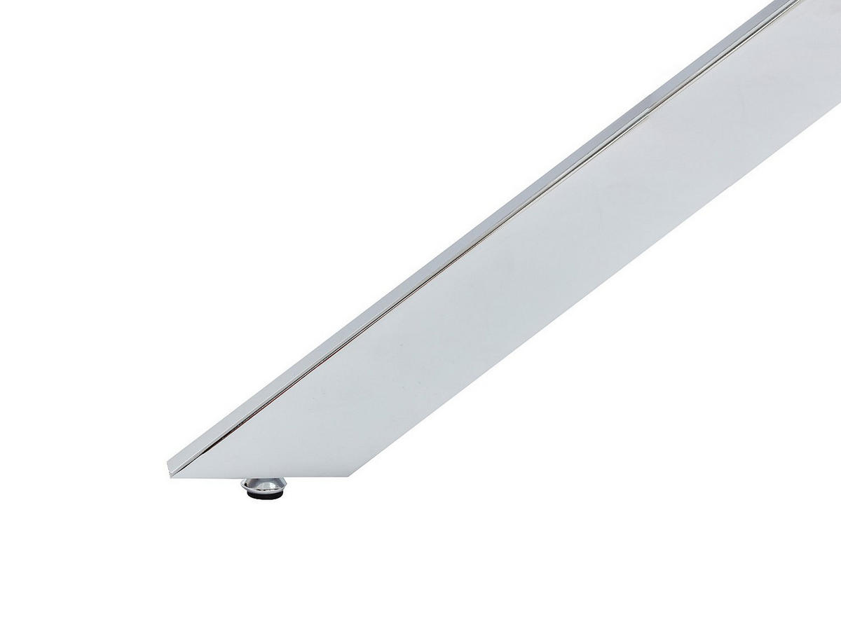 ESSTISCH rund für 6 Personen - Sicherheitsglas & chromfarbenes Metall - Transparent - COSIMA - Chromfarben, Glas (140/140/77cm) - Vente-Unique