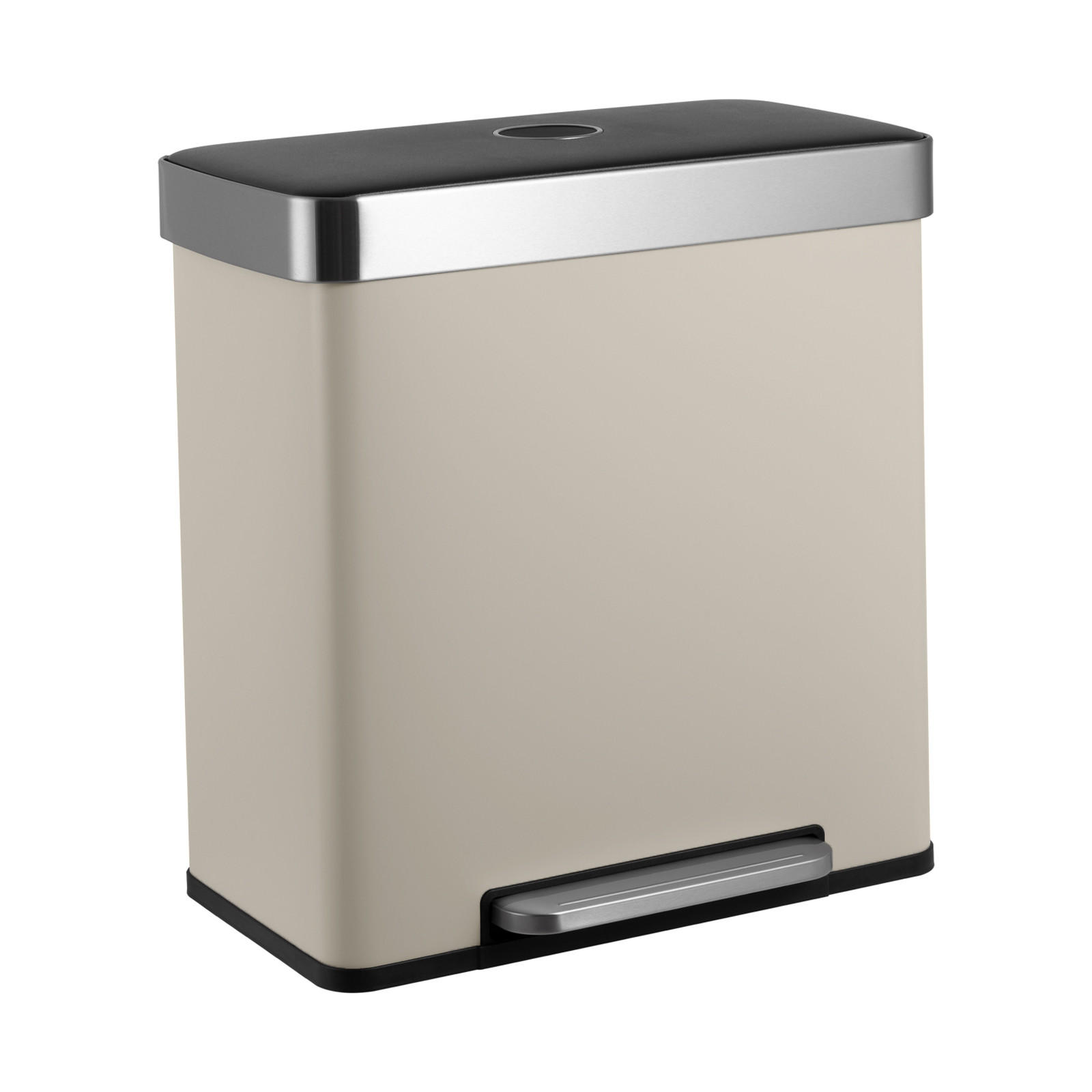 MÜLLEIMER LT2X30 60l Taupe - Taupe, Metall (58/59.5/36cm) - SVITA
