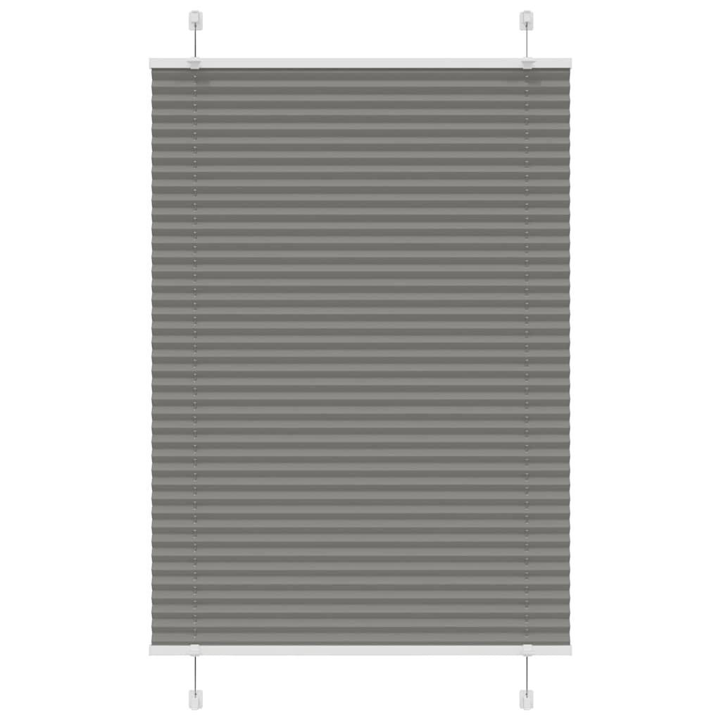 PLISSEE 85/150 cm Stoffbreite 84,4 cm aus Polyester Anthrazit - Anthrazit, Textil (85/150cm) - vidaXL