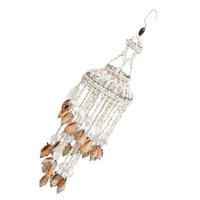 WINDSPIEL Muschel & Kokosnuss Schale Vintage Rustikal Weiß - Multicolor, Naturmaterialien (45/20/13cm)