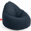 SITZSACK COSMO II aus Kordstoff, Dunkelblau - Dunkelblau, Textil (85/80/85cm) - KONSIMO®