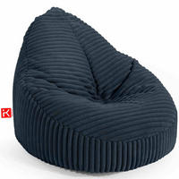 SITZSACK COSMO II aus Kordstoff, Dunkelblau - Dunkelblau, Textil (85/80/85cm) - KONSIMO®