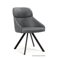 ESSZIMMERSTUHL drehbar (8er-Set) Diann 52x82x63 Schwarz/Grau - Schwarz/Grau, Kunststoff (63/82/52cm) - 58aufmkessel