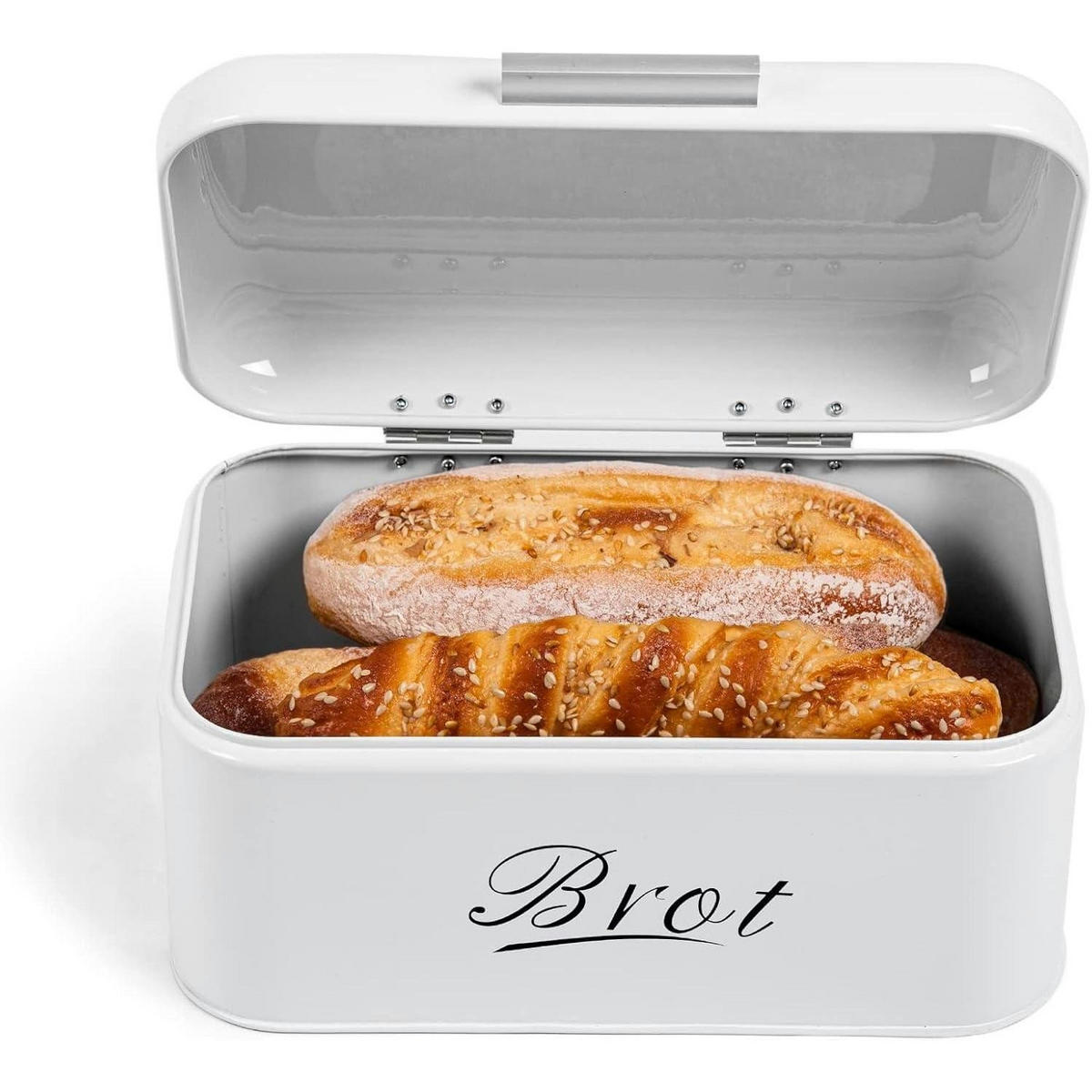 BROTKASTEN Weiß 30 cm - Weiß, Metall (19/16/31cm)